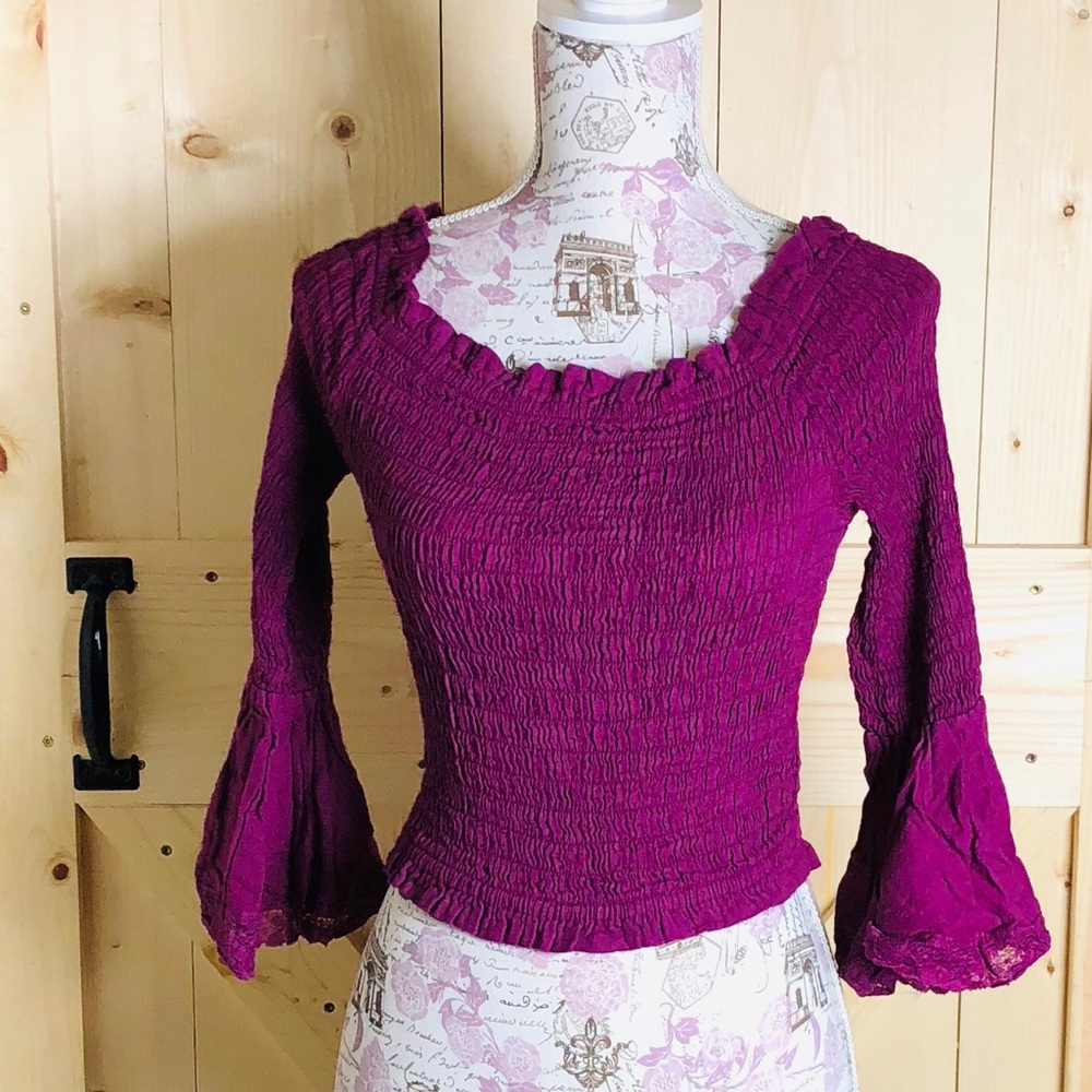 Free people  blouse long sleeve size Large